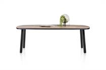Henders en Hazel AVALOX ronde tafel eetkamertafel ovaal 240 x 110 cm Kleur Driftwood - 4 Poot