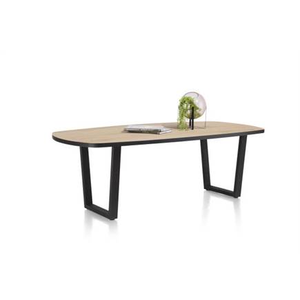 Henders en Hazel eetkamertafel ovaal 240 x 110 cm Kleur Oak Natural Vintage - V Poot