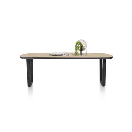 Henders en Hazel eetkamertafel ovaal 240 x 110 cm Kleur Oak Natural Vintage - V Poot