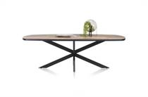 Henders en Hazel AVALOX ronde tafel eetkamertafel ovaal 240 x 110 cm Kleur Driftwood - Centrale Poot