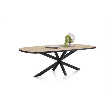 Henders en Hazel eetkamertafel ovaal 240 x 110 cm Kleur Oak Natural Vintage - Centrale Poot