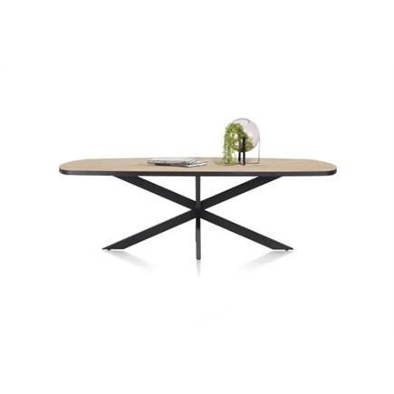 Henders en Hazel eetkamertafel ovaal 240 x 110 cm Kleur Oak Natural Vintage - Centrale Poot