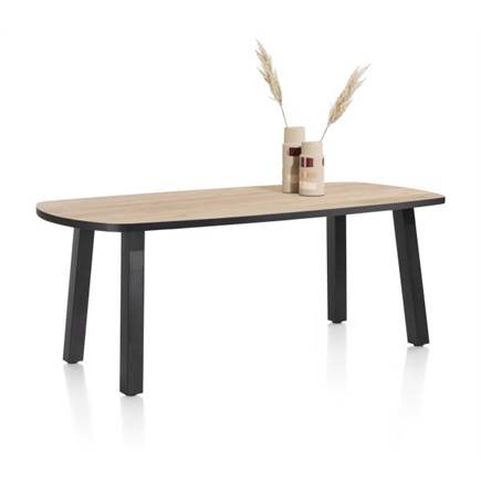 Henders en Hazel eetkamertafel ovaal 210 x 110 cm Kleur Naturel - 4 Poot