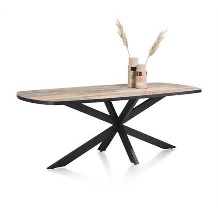 Henders en Hazel eetkamertafel ovaal 210 x 110 cm Kleur Driftwood - Centrale Poot