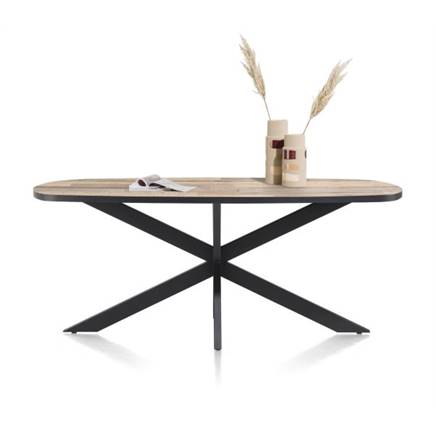 Henders en Hazel eetkamertafel ovaal 210 x 110 cm Kleur Driftwood - Centrale Poot