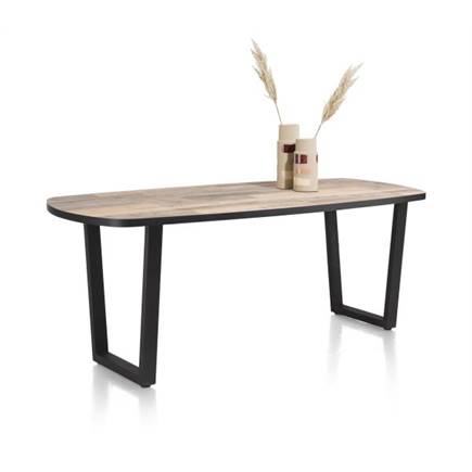 Henders en Hazel eetkamertafel ovaal 180 x 110 cm Kleur Driftwood - V Poot