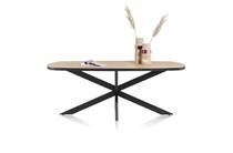 Henders en Hazel AVALOX ronde tafel eetkamertafel ovaal 180 x 110 cm Kleur Oak Natural Vintage - Centrale Poot