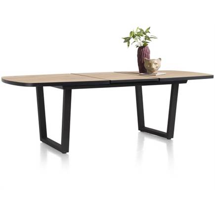 Henders en Hazel ovaal 190 (+ 60) x 110 cm Kleur Oak Natural Vintage - V Poot