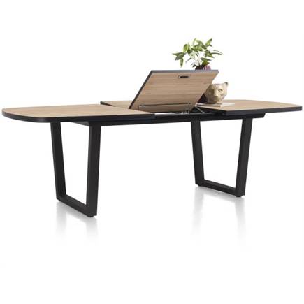 Henders en Hazel ovaal 190 (+ 60) x 110 cm Kleur Oak Natural Vintage - V Poot