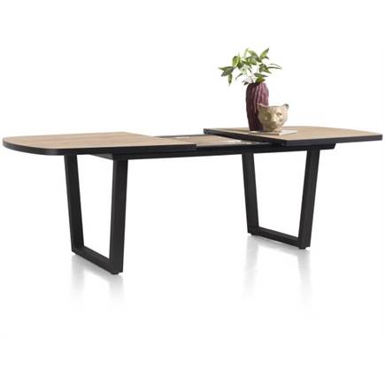 Henders en Hazel ovaal 190 (+ 60) x 110 cm Kleur Oak Natural Vintage - V Poot