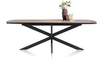 Henders en Hazel AVALOX uitschuiftafel ovaal 190 (+ 60) x 110 cm Kleur Driftwood - Centrale Poot