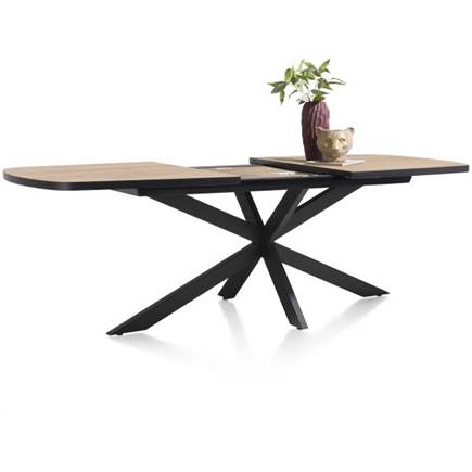 Henders en Hazel ovaal 190 (+ 60) x 110 cm Kleur Oak Natural Vintage - Centrale Poot
