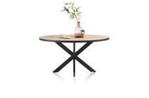 Henders en Hazel AVALOX ronde tafel eetkamertafel rond 150 x 120 cm Kleur Oak Natural Vintage - Centrale Poot