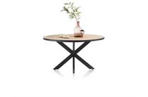 Henders en Hazel AVALOX ronde tafel eetkamertafel rond 130 x 110 cm Kleur Oak Natural Vintage - Centrale Poot
