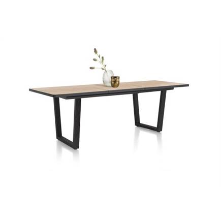 Henders en Hazel uitschuif 190 (+ 60) x 98 cm Kleur Oak Natural Vintage - V Poot