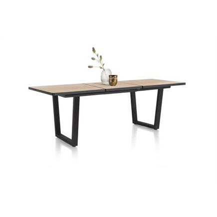Henders en Hazel uitschuif 190 (+ 60) x 98 cm Kleur Oak Natural Vintage - V Poot