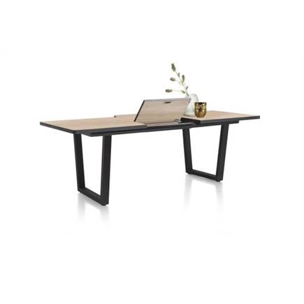 Henders en Hazel uitschuif 190 (+ 60) x 98 cm Kleur Oak Natural Vintage - V Poot
