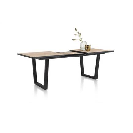 Henders en Hazel uitschuif 190 (+ 60) x 98 cm Kleur Oak Natural Vintage - V Poot