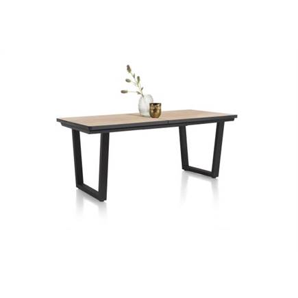 Henders en Hazel uitschuif 190 (+ 60) x 98 cm Kleur Oak Natural Vintage - V Poot