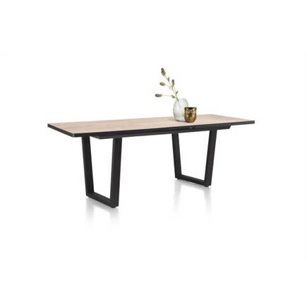Henders en Hazel uitschuif 160 (+ 50) x 98 cm Kleur Oak Natural Vintage - V Poot