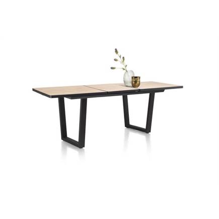 Henders en Hazel uitschuif 160 (+ 50) x 98 cm Kleur Oak Natural Vintage - V Poot