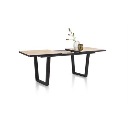 Henders en Hazel uitschuif 160 (+ 50) x 98 cm Kleur Oak Natural Vintage - V Poot