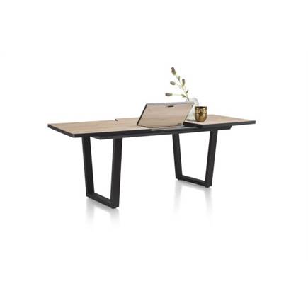 Henders en Hazel uitschuif 160 (+ 50) x 98 cm Kleur Oak Natural Vintage - V Poot