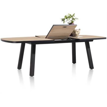 Henders en Hazel uitschuif bartafel ovaal 190 (+ 60) x 110 cm Kleur Naturel - 4 Poot