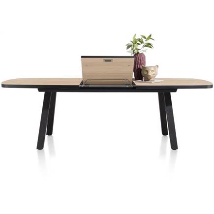 Henders en Hazel uitschuif bartafel ovaal 190 (+ 60) x 110 cm Kleur Naturel - 4 Poot