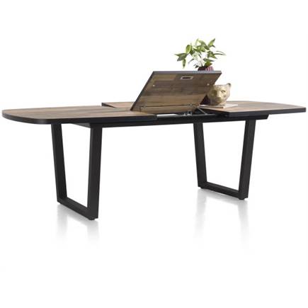 Henders en Hazel uitschuif bartafel ovaal 190 (+ 60) x 110 cm Kleur Driftwood - V Poot
