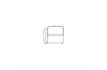 Henders en Hazel BASENTO fauteuil small - arm links