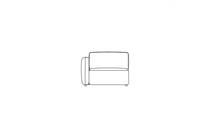 Henders en Hazel BASENTO 1,5-zits bank arm links