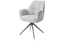 Henders en Hazel BELL eetkamer fauteuil graphiet frame - draaibaar - pocket - combi Calabria / Vada Olijf