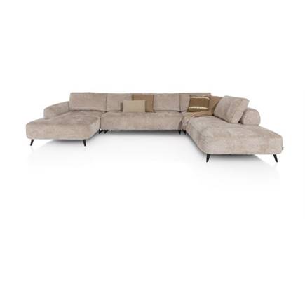 Henders en Hazel longchair links - 3-zits zonder armen - hoek - ottomane small rechts + flex