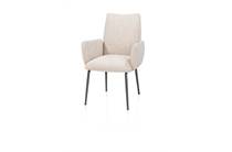 Henders en Hazel BOVINA eetkamer fauteuil stof Luton + nosag - frame grafiet