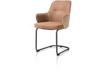 Henders en Hazel BRENDON eetkamer fauteuil swing frame rond + greep - stof combi fantasy / kibo Brique