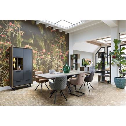 Henders en Hazel 4-poots met kruisverbinding + greep - stof combi fantasy / kibo