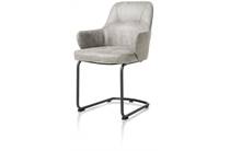 Henders en Hazel BRIAN eetkamer fauteuil swing frame rond + greep - stof secilia