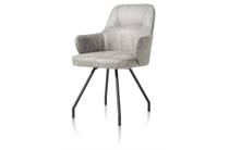 Henders en Hazel BRIAN eetkamer fauteuil 4-poots + greep - stof secilia