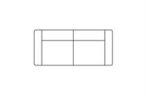 Henders en Hazel BURGOS 3.5-zits bank flex