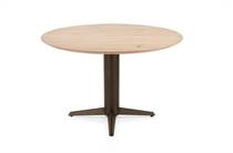 Henders en Hazel CALETTA ronde tafel Eetkamertafel rond 120 cm. - eiken blad - centrale teenpoot steelbrown Natural