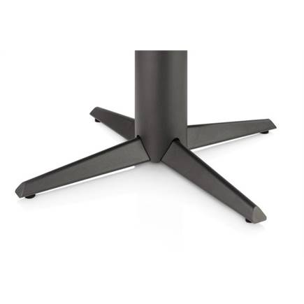 Henders en Hazel Eetkamertafel rond 120 cm. - hpl primo laminato blad - centrale teenpoot graphiet Middenbruin