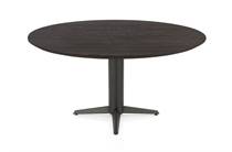 Henders en Hazel CALETTA ronde tafel Eetkamertafel rond 150 cm. - eiken blad - centrale teenpoot graphiet Burned Antique Silver