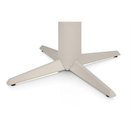 Henders en Hazel Eetkamertafel rond 150 cm. - hpl primo laminato blad - centrale teenpoot crème Middenbruin