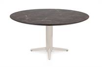 Henders en Hazel CALETTA ronde tafel Eetkamertafel rond 150 cm. - hpl primo laminato blad - centrale teenpoot crème Middenbruin