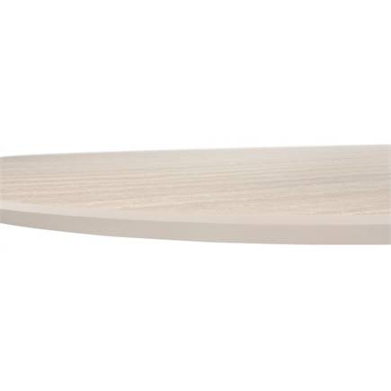 Henders en Hazel Eetkamertafel ovaal 210 x 100 cm. - hpl primo laminato blad - centrale teenpoot steelbrown Travertin