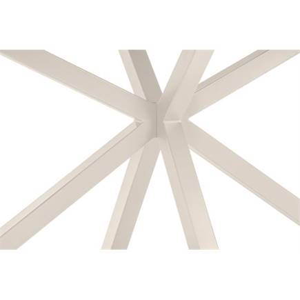 Henders en Hazel Eetkamertafel ovaal 210 x 100 cm. - hpl primo laminato blad - centrale kruispoot crème Middenbruin