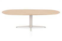 Henders en Hazel CALETTA ronde tafel Eetkamertafel ovaal 240 x 105 cm. - eiken blad - centrale teenpoot crème Natural