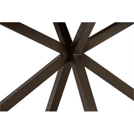 Henders en Hazel Eetkamertafel ovaal 240 x 105 cm. - hpl primo laminato blad - centrale kruispoot steelbrown Middenbruin