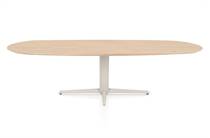 Henders en Hazel CALETTA ronde tafel Eetkamertafel ovaal 270 x 110 cm. - eiken blad - centrale teenpoot crème Natural